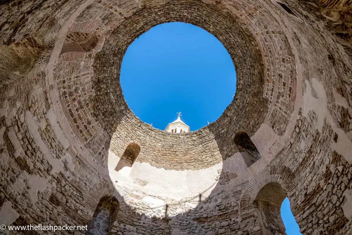 Solo Travel in Europe: The Best Places to Go Alone (2026) 29 blue sky throughvestibule of Diocletian's Palace, Split